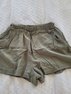 Nana The Brand Olive High-Waist Relaxed Shorts